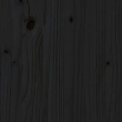 vidaXL Bed Headboard Black 184x6x82.5 cm Solid Wood Pine