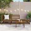 vidaXL 3 Piece Garden Lounge Set Honey Brown Solid Pinewood