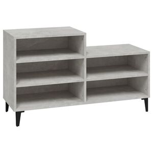 vidaXL Shoe Cabinet | Concrete Grey | Engineered wood | Compact | Shoe Cabinet