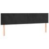 vidaXL Headboards Black 200x5x78/88 cm Velvet