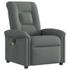 vidaXL Massage Recliner Chair Dark Grey Fabric