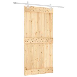vidaXL Sliding Door 100 x 210 cm Solid Pine Wood (Untreated)