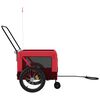vidaXL Pet Bike Trailer Red and Black Oxford Fabric and Iron