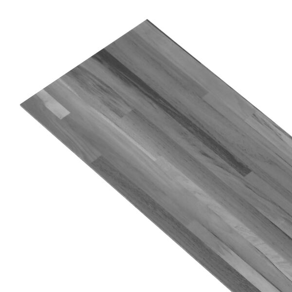 vidaXL PVC Flooring Planks 5.02 m² 2 mm Self-adhesive Striped Grey