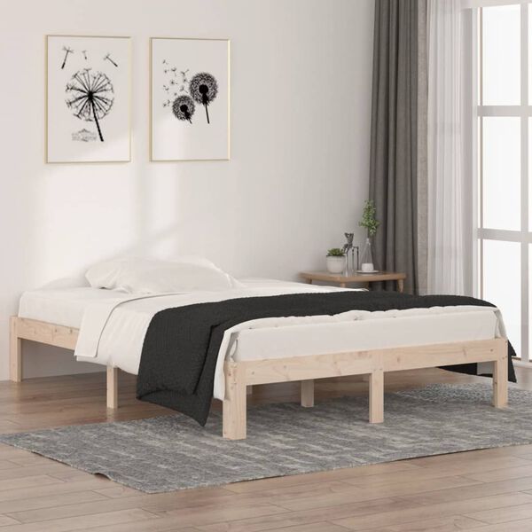 vidaXL Bed Frame without Mattress 135x190cm Double