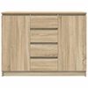 vidaXL Sideboard with Drawers Sonoma Oak 100.5x35x76 cm Engineered Wood