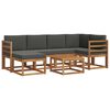 vidaXL Outdoor Sofa Set 7 pcs Natural and Anthracite