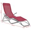 vidaXL Sun Loungers 2 pcs Steel Frame and Textilene Red