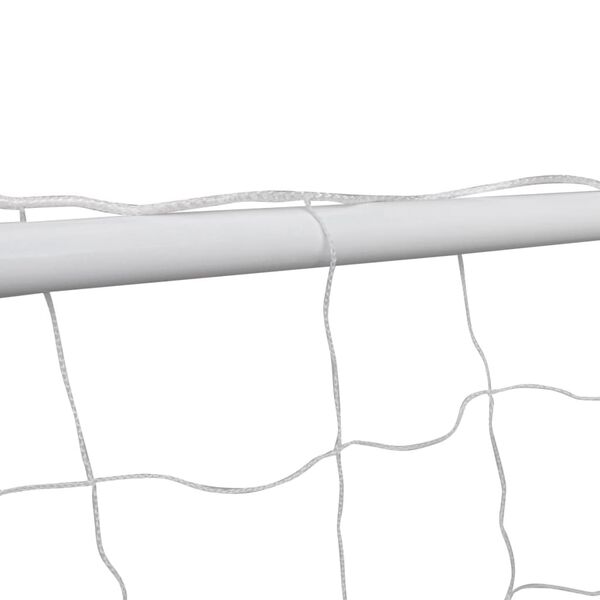 vidaXL Football Goals 2 pcs with Nets 182x61x122 cm Steel White