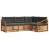vidaXL Outdoor Sofa Set 4 pcs Natural and Anthracite