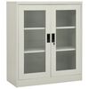 vidaXL Office Cabinet Light Grey 90x40x105 cm Steel