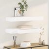 vidaXL Floating Wall Shelves with Drawers 2 pcs White 80 cm
