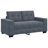 vidaXL 2 Piece Sofa Set with Cushions Dark Grey Velvet