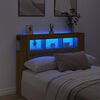 vidaXL LED Headboard Artisan Oak 140x18.5x103.5 cm Engineered Wood