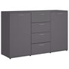 vidaXL Sideboard | Grey | Engineered wood | Standard | Sideboard | Rectangular