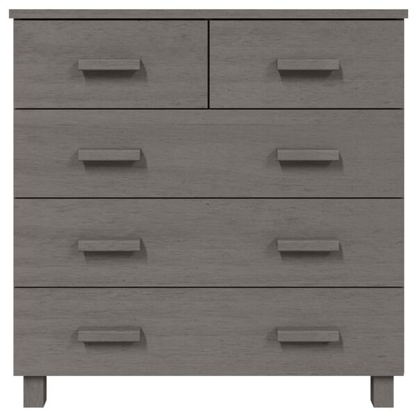 vidaXL Sideboard HAMAR Light Grey 79x40x80 cm Solid Wood Pine