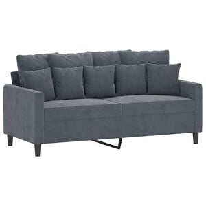 vidaXL 2-Seater Sofa Dark Grey 140 cm Velvet