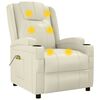 vidaXL Massage Chair Cream White Faux Leather