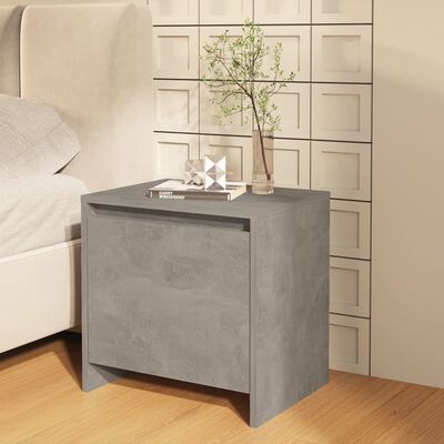vidaXL Bedside Cabinets 2 pcs Concrete Grey 45x34x44.5 cm Engineered Wood