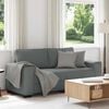 vidaXL 2-Seater Sofa Dark Grey 140 cm Fabric
