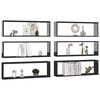 vidaXL Wall Cube Shelf 6 pcs High Gloss Black 80x15x26.5cm Engineered Wood