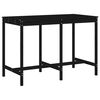 vidaXL 7 Piece Garden Bar Set Black Solid Wood Pine