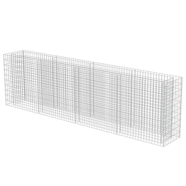 vidaXL Gabion Raised Bed Galvanised Steel 360x50x100 cm