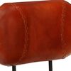 vidaXL Bar Stools 2 pcs Black and Brown Real Goat Leather