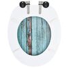 vidaXL WC Toilet Seats 2 pcs with Soft Close Lids MDF Old Wood Design
