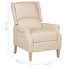 vidaXL Reclining Chair Cream Fabric