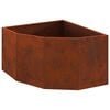 vidaXL Corner Planter Rusty 60 x 60 x 35 cm Weathering steel