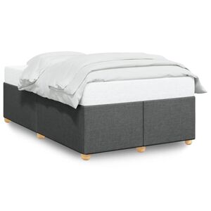 vidaXL Bed Frame without Mattress Dark Grey Double Fabric