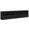 vidaXL Sideboard with LED Lights Black 283x37x67 cm