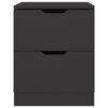 vidaXL Bedside Cabinets 2 pcs Black 40x40x50 cm Engineered Wood