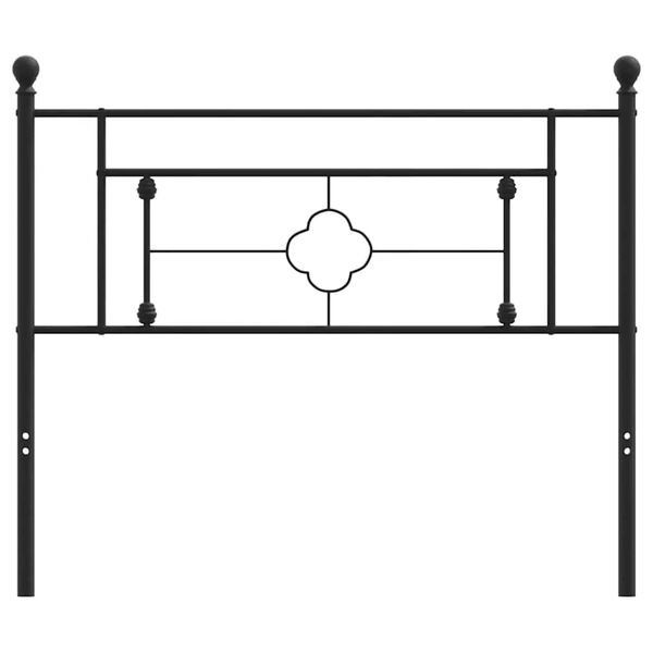 vidaXL Metal Replace Headboard Black 107 cm