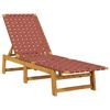 vidaXL Sun Loungers 2 pcs with Table Red Solid Wood Acacia