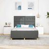 vidaXL Bed Frame with Headboard Dark Grey 137 x 190 cm Fabric