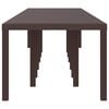 vidaXL Garden Dining Table Brown 400 x 100 x 73 cm Poly Rattan