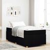 vidaXL Bed Frame with Mattress Black 90 x 190 cm Fabric