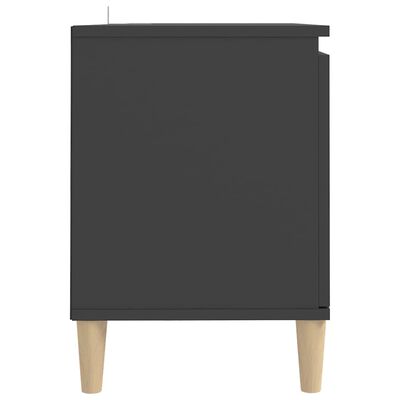 vidaXL TV Cabinet with Solid Wood Legs Grey 103.5x35x50 cm