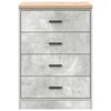 vidaXL Garage Storage Cabinet Concrete Grey 60x51x85 cm Solid Wood Pine