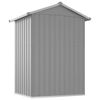 vidaXL Garden Shed Grey 126x97.5x177 cm Galvanised Steel