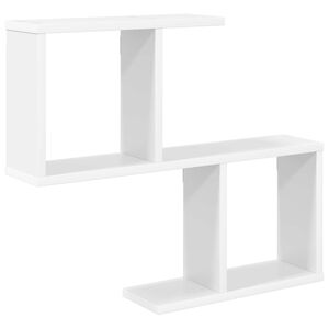 vidaXL Wall Shelf White 60 x 12 x 50.5 cm Engineered Wood