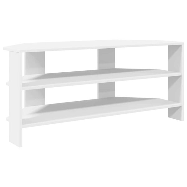 vidaXL Corner TV Cabinet White 102x40.5x45cm Engineered Wood