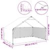 vidaXL Outdoor Dog Kennel with Cover 3x2x1.9 m Galvanised Steel