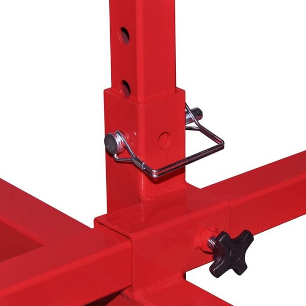 vidaXL Mobile Axle Stand Red