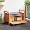 vidaXL Garden Storage Bench with Cushion 91 cm Solid Wood Acacia