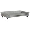 vidaXL Dog Bed Light Grey 100x50x21 cm Velvet