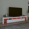 vidaXL TV Cabinet with LED Lights White 230x36.5x40 cm