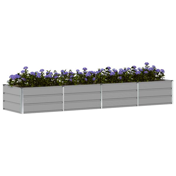 vidaXL Planter Light Grey 320 x 80 x 45 cm Steel